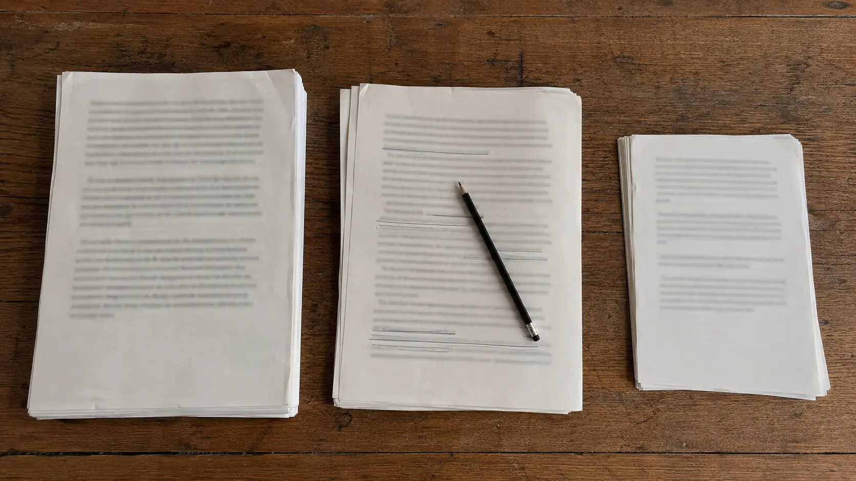 Tres presupuestos impresos extendidos sobre una mesa para su comparación